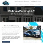 Platinum Painting website - https://platinumpaintingllc.net homepage screenshot.